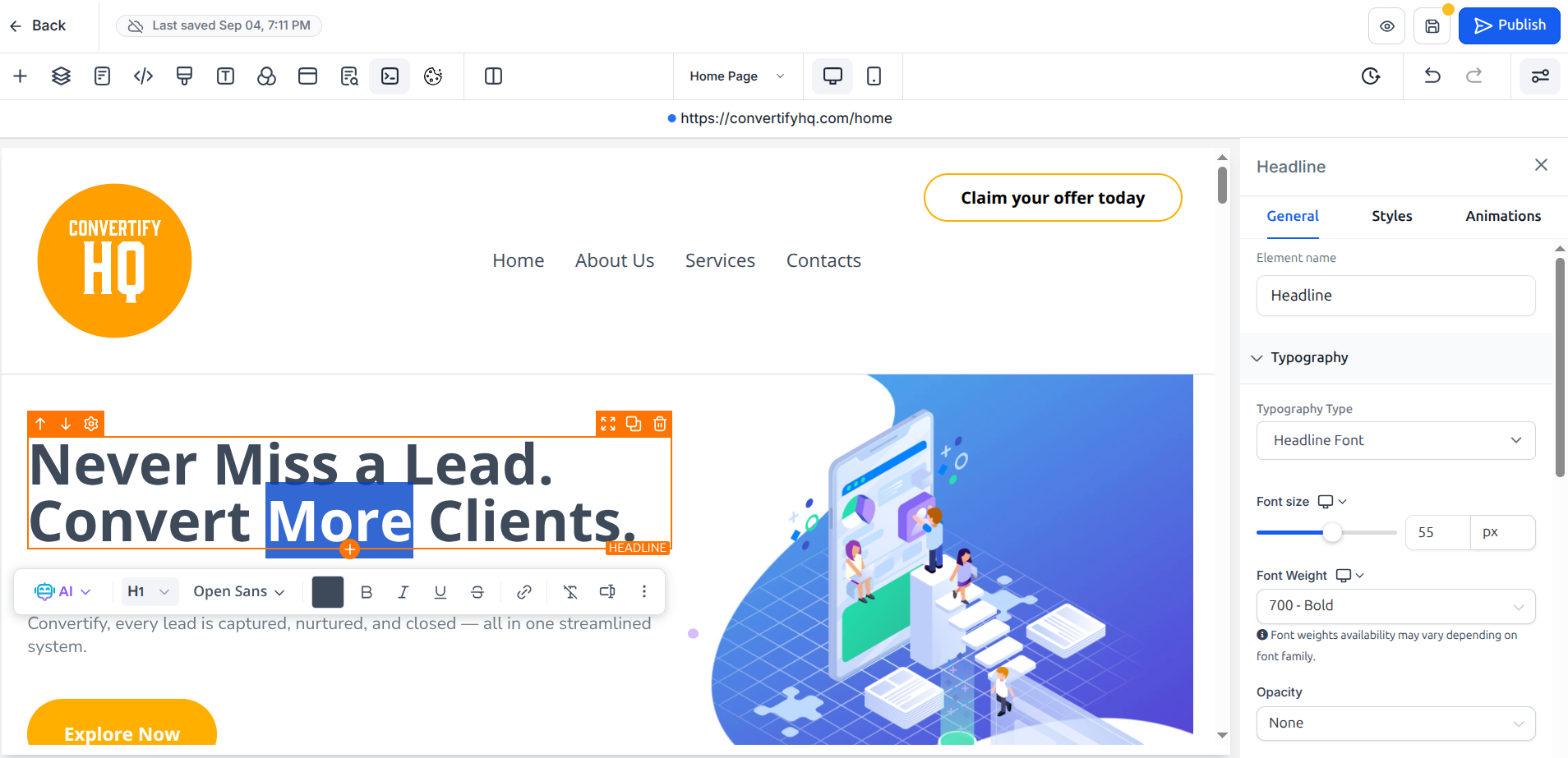 Drag and Drop Website Builder